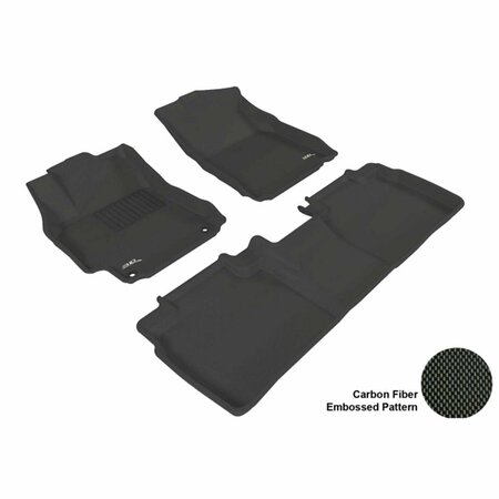 3D MAXPIDER TOYOTA CAMRY/CAMRY HYBRID 2012-2014 KAGU BLACK R1 R2 Floor Mat L1TY08601509